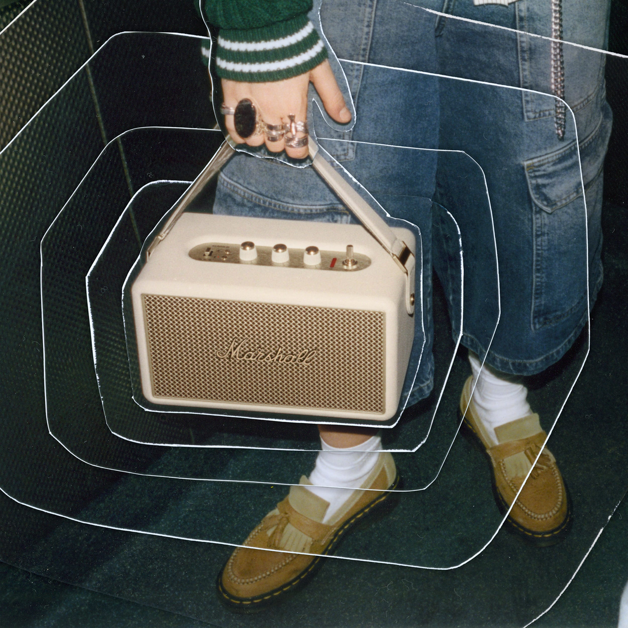 Coluna Portátil Marshall Bluetooth Kilburn III Cream Creme-4