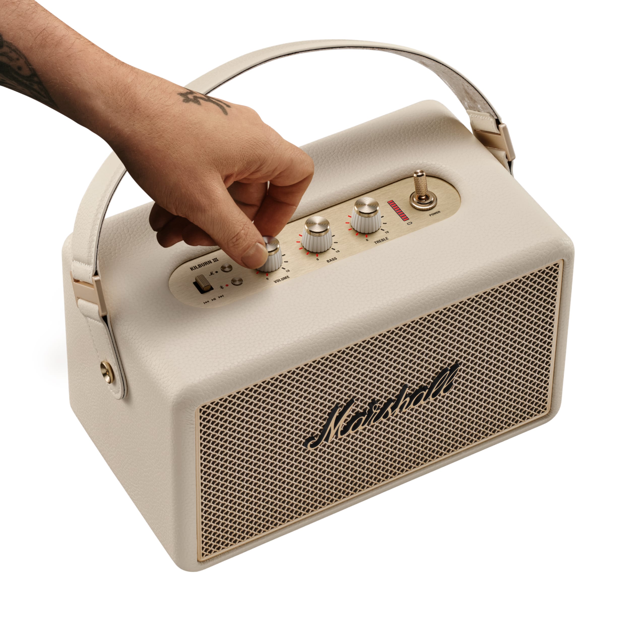 Coluna Portátil Marshall Bluetooth Kilburn III Cream Creme-8