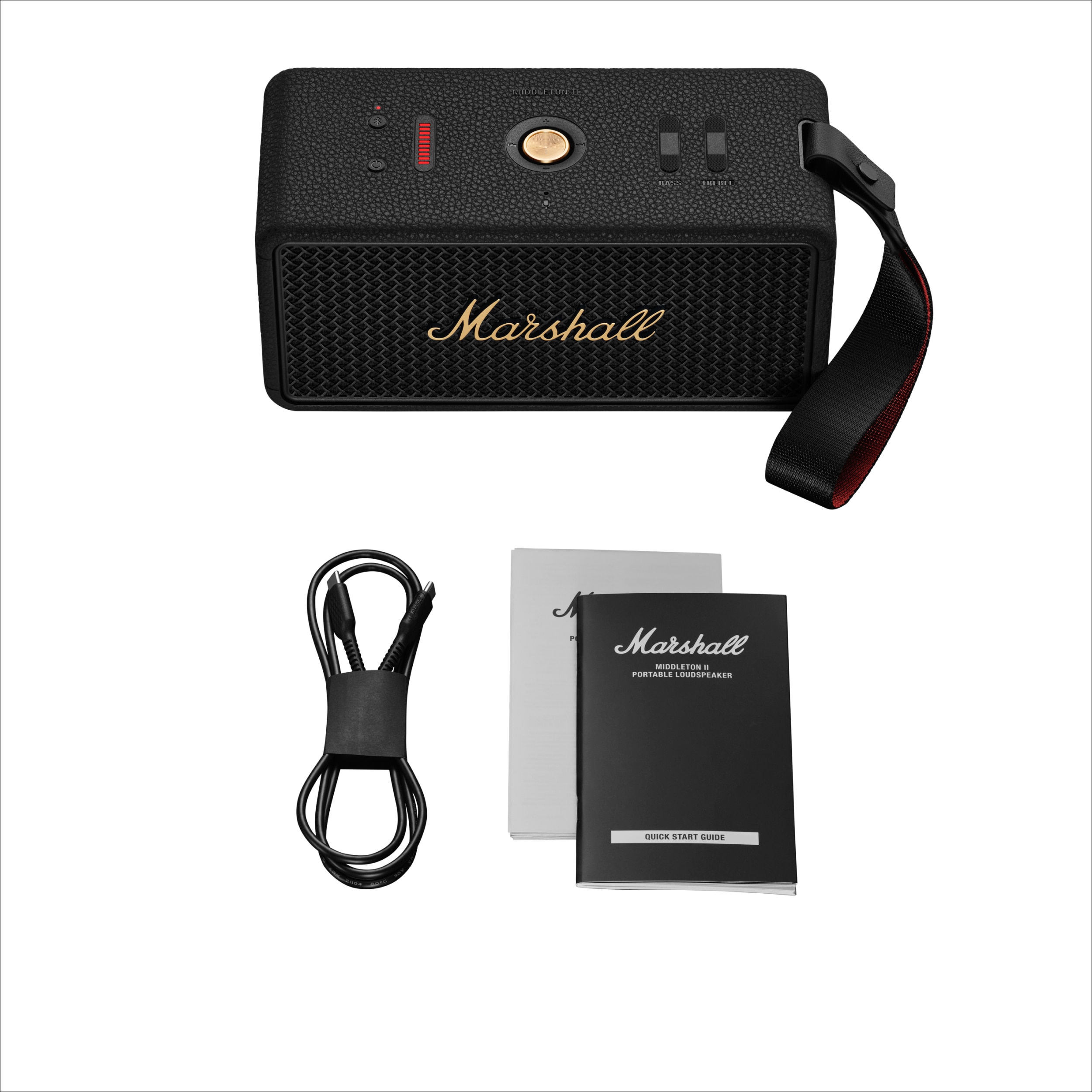 Coluna Portátil Marshall Bluetooth Middleton II Preto / Bronze-10