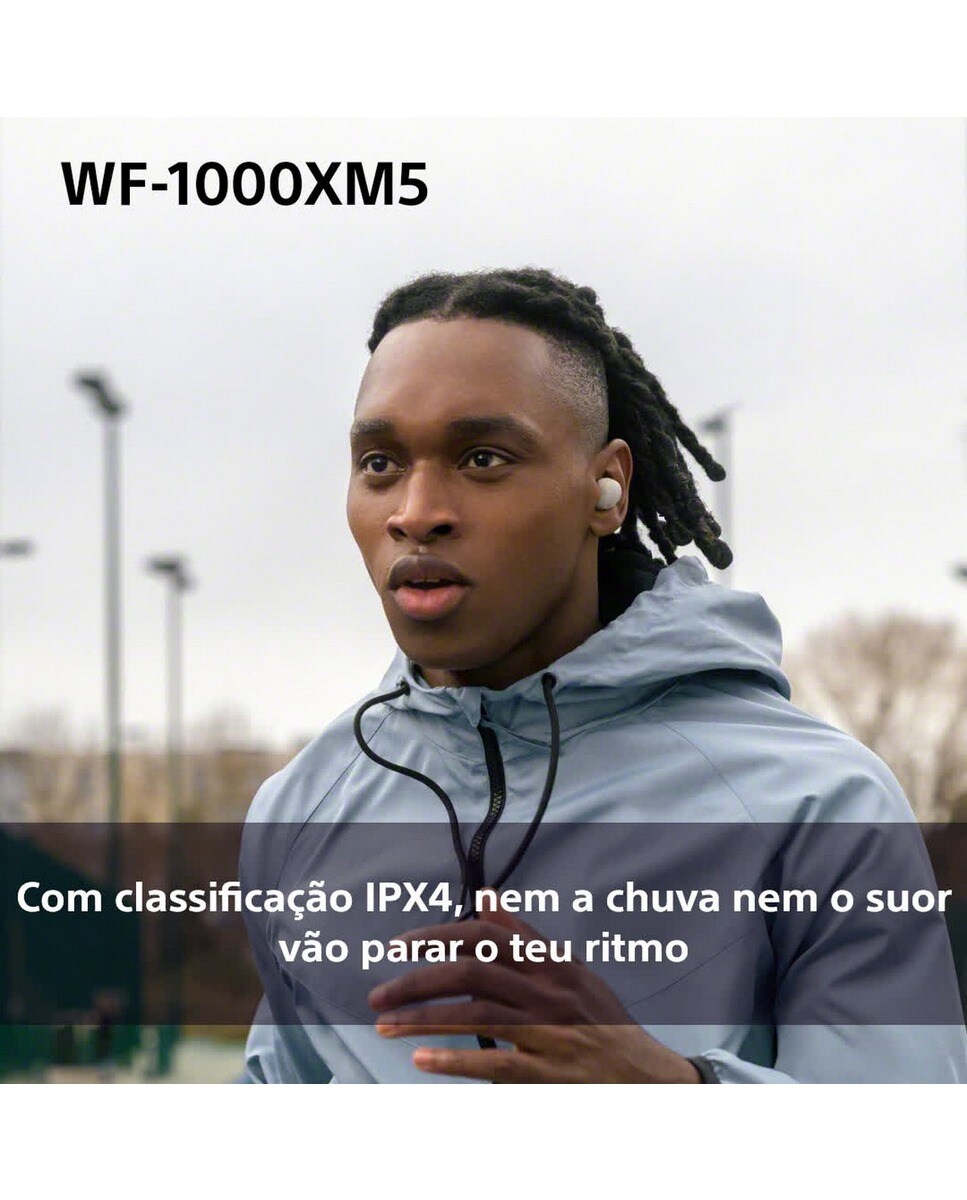 Auriculares True Wireless Sony WF-1000XM5 com Cancelamento de Ruído Preto-10