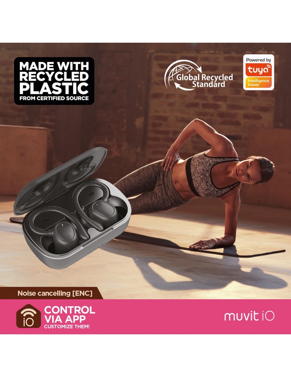 Auscultadores sem Fios Smart True Wireless Sport ENC Preto-2