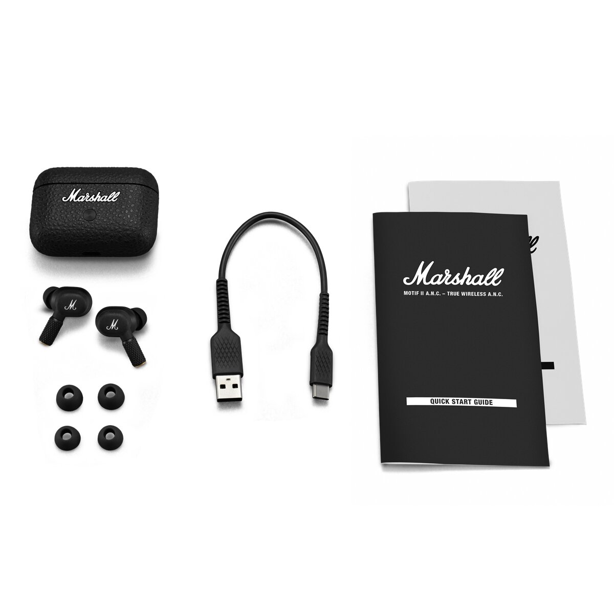 Auriculares Marshall Motif II ANC True Wireless Stereo – Preto Preto-12