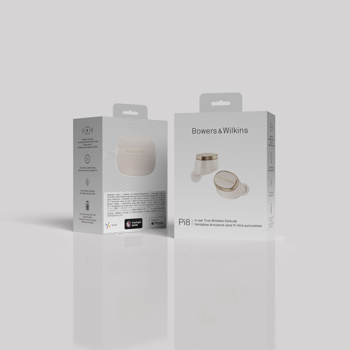 Auriculares Bluetooth Bowers & Wilkins Pi8 True Wireless com Cancelamento de Ruído Creme-9