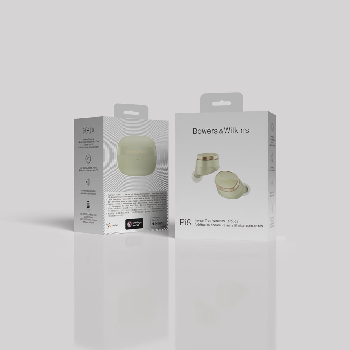 Auriculares Bluetooth Bowers & Wilkins Pi8 True Wireless com Cancelamento de Ruído Verde Jade-10