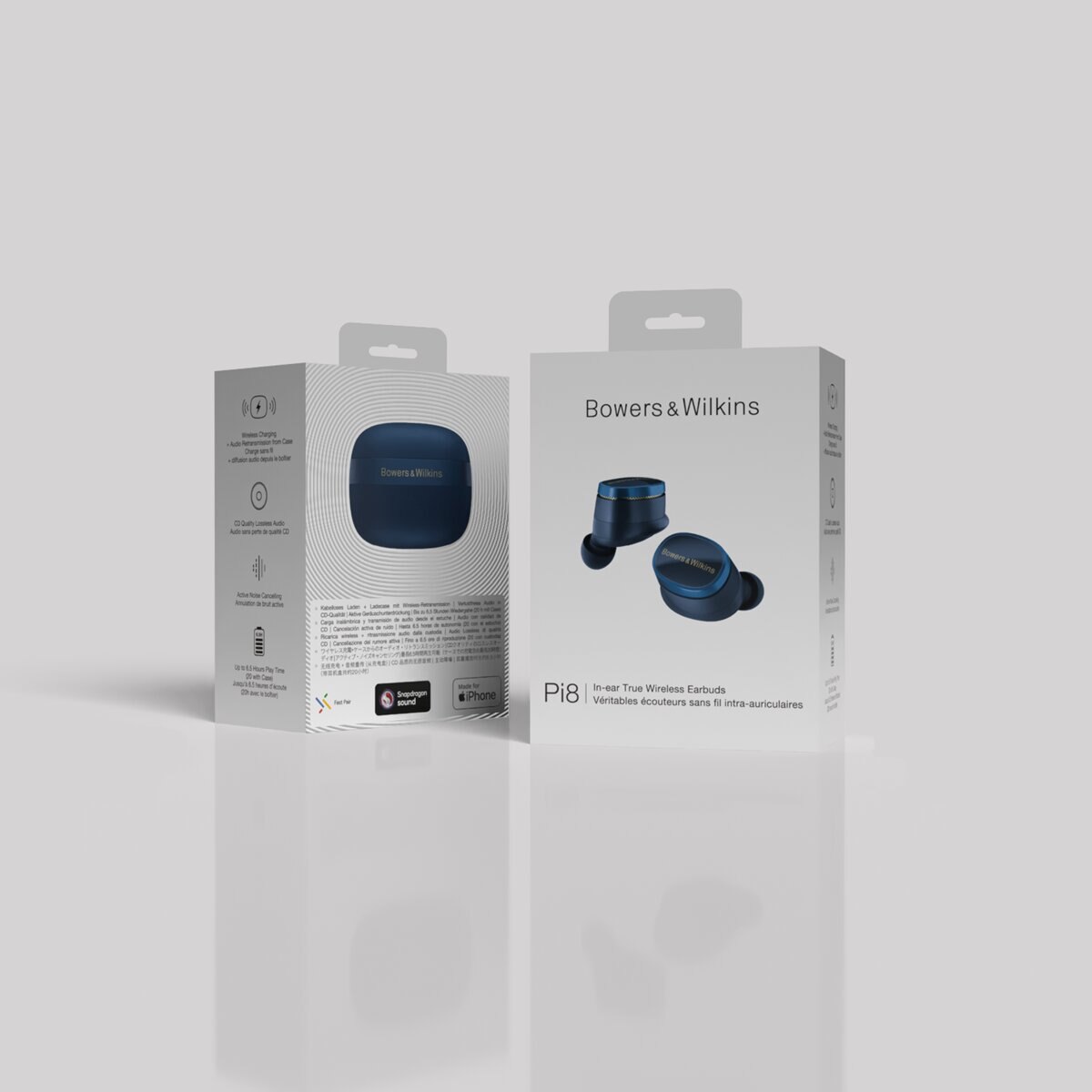 Auriculares Bluetooth Bowers & Wilkins Pi8 True Wireless com Cancelamento de Ruído Azul Meia-Noite-8