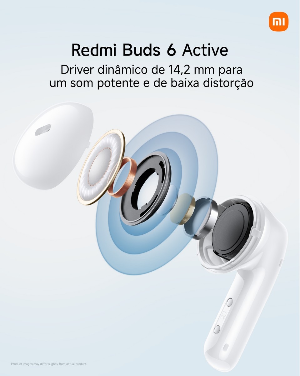 Auriculares Bluetooth Xiaomi Redmi Buds 6 Active com Redução de Ruído Rosa-5