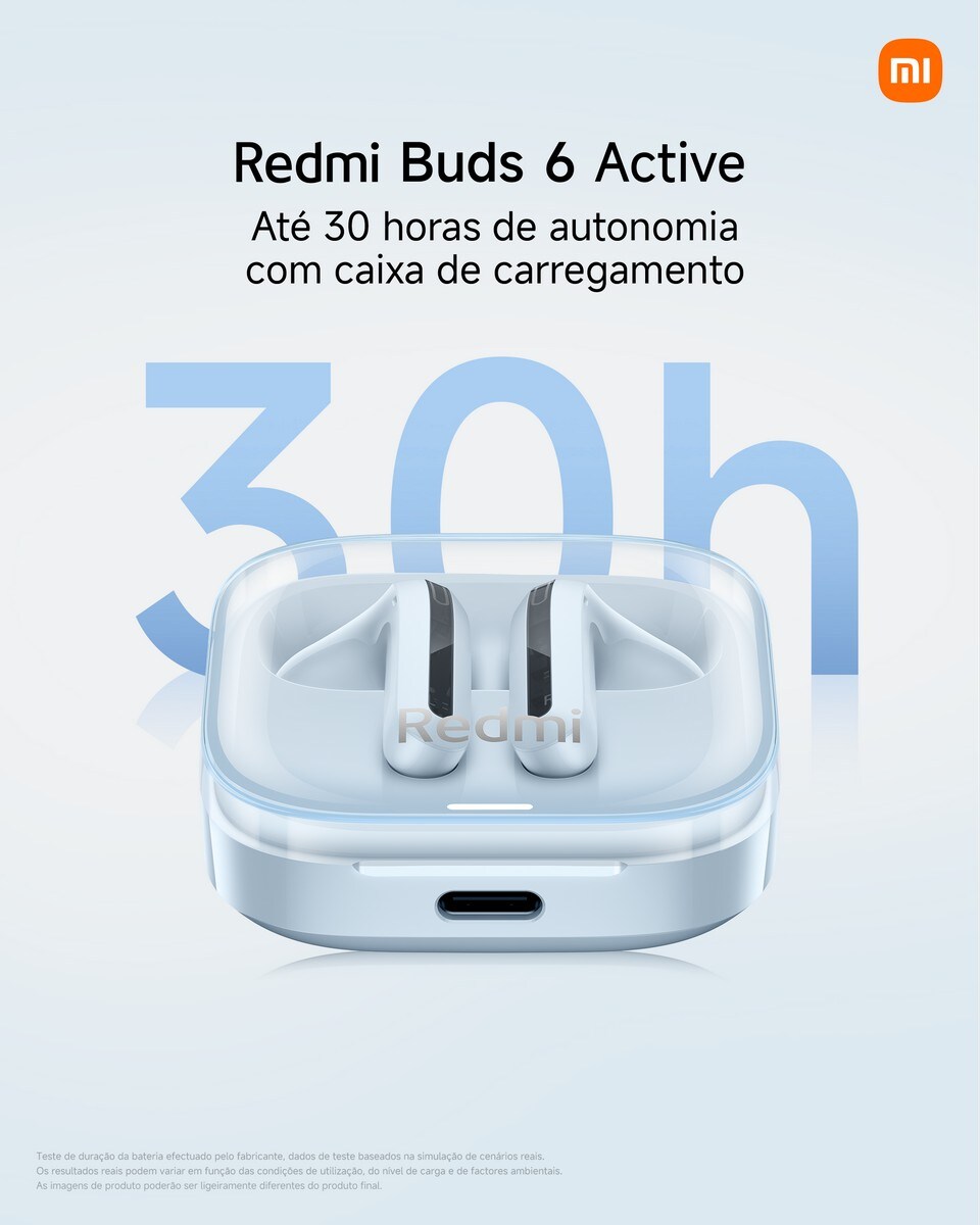 Auriculares Bluetooth Xiaomi Redmi Buds 6 Active com Redução de Ruído Rosa-8