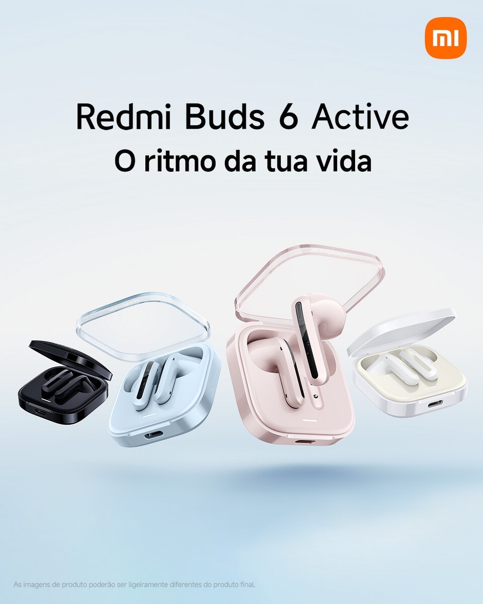 Auriculares Bluetooth Xiaomi Redmi Buds 6 Active com Redução de Ruído Rosa-9