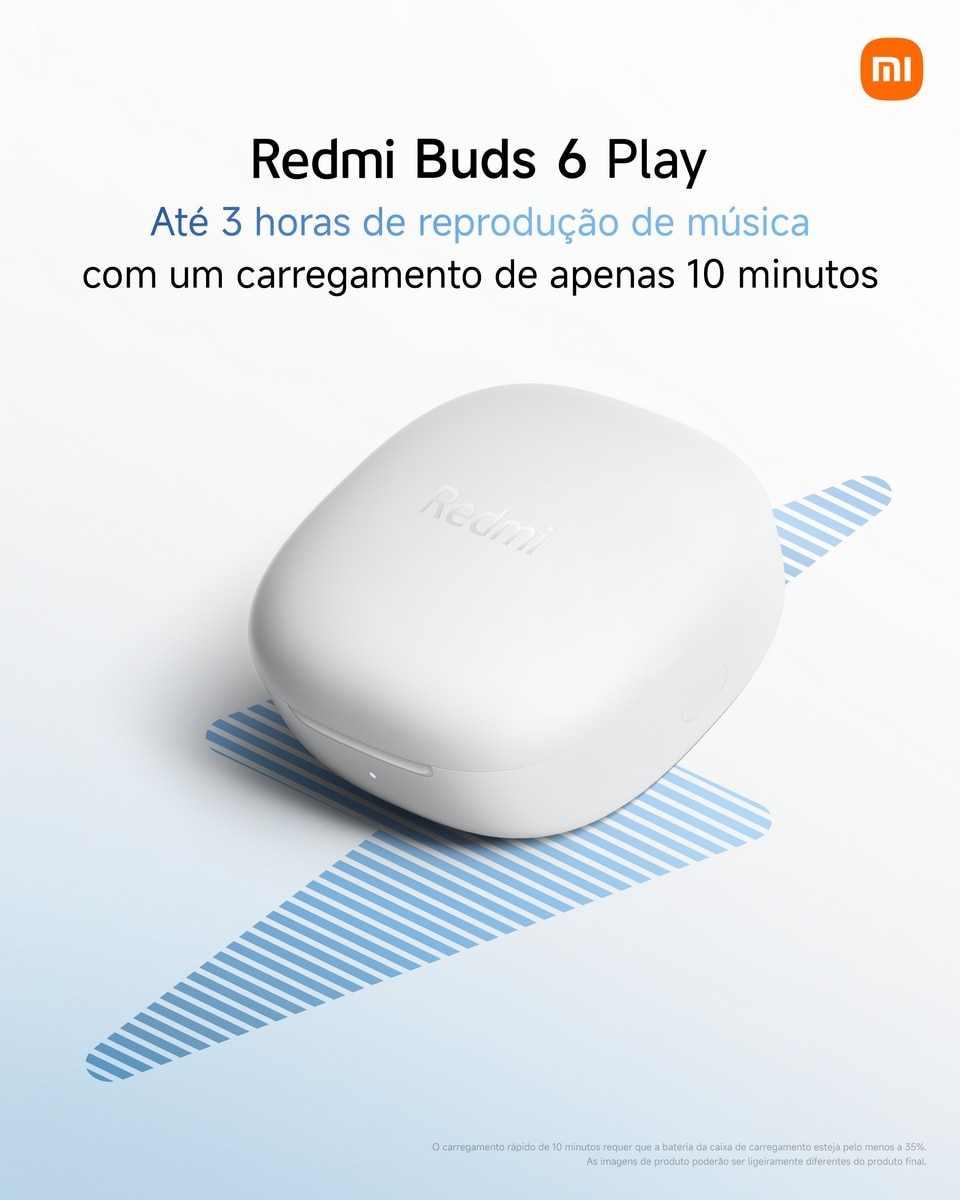 Auriculares Bluetooth Xiaomi Redmi Buds 6 Play Branco-9