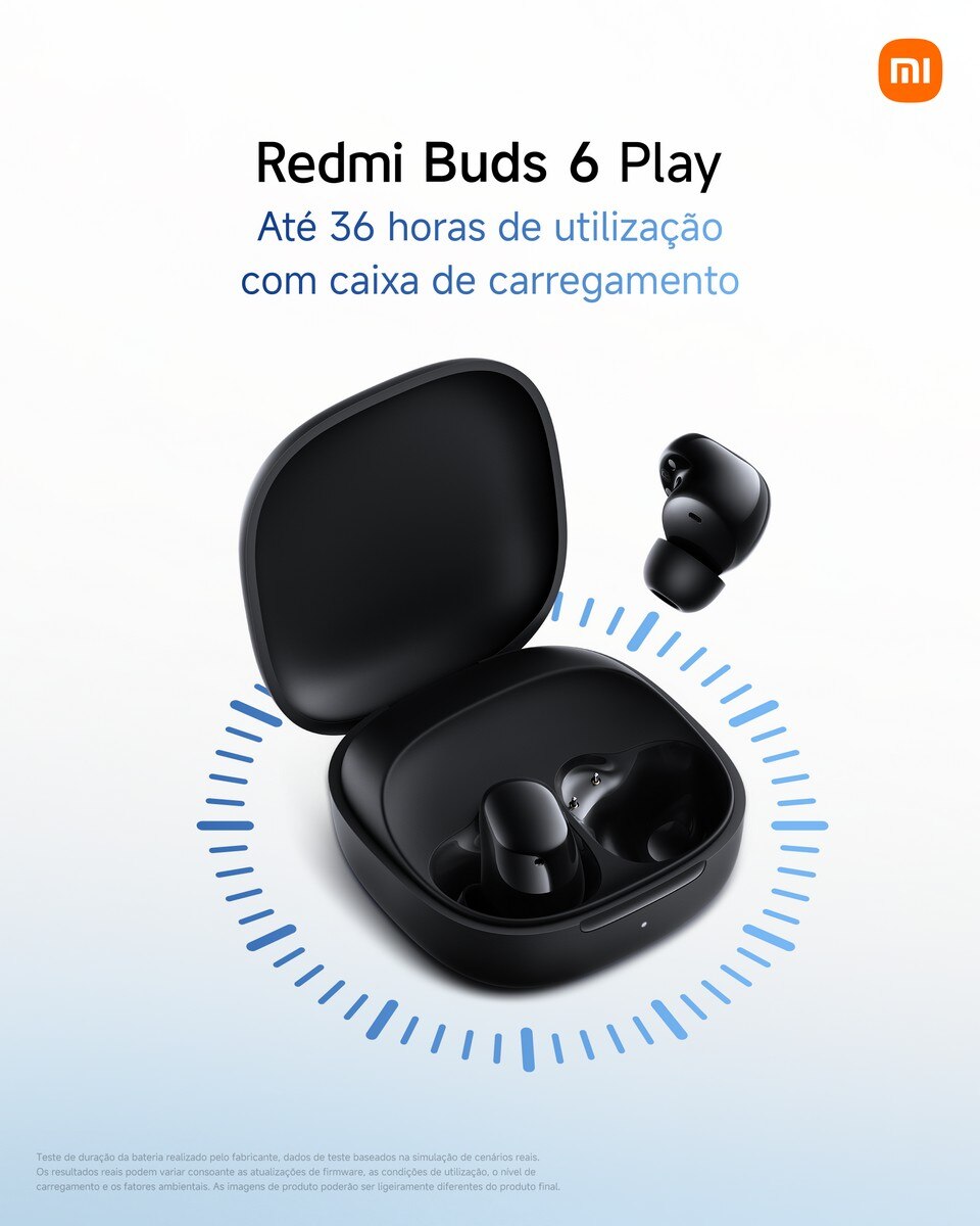 Auriculares Bluetooth Xiaomi Redmi Buds 6 Play Preto-7