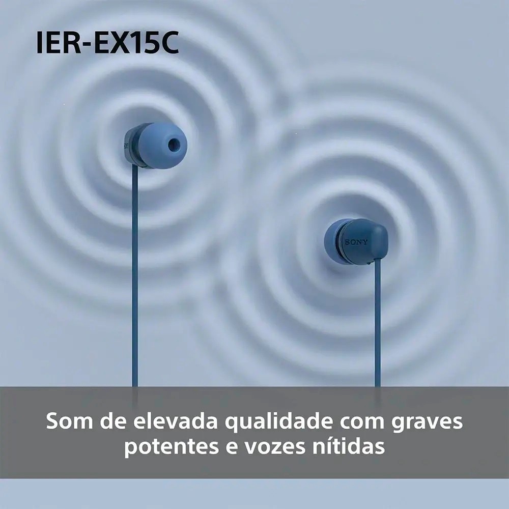 Auriculares Sony IER-EX15C de Botão com Micro e Cabo USB-C Preto-5