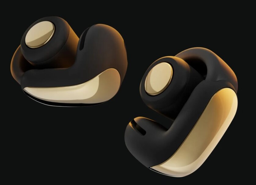 Auriculares Bluetooth QC Ultra Open Earbuds com Tecnologia Open Ear e Som 360º Negro / Ouro-5