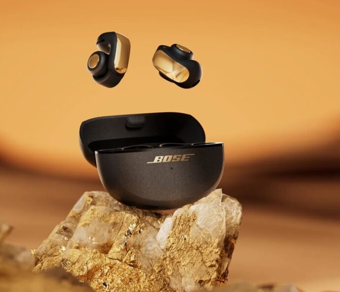 Auriculares Bluetooth QC Ultra Open Earbuds com Tecnologia Open Ear e Som 360º Negro / Ouro-6
