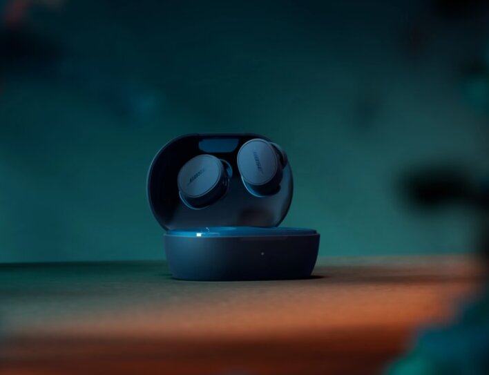Auriculares Bluetooth Bose QC Earbuds com Cancelamento de Ruído Ajustável e Multipoint Azul-claro-4
