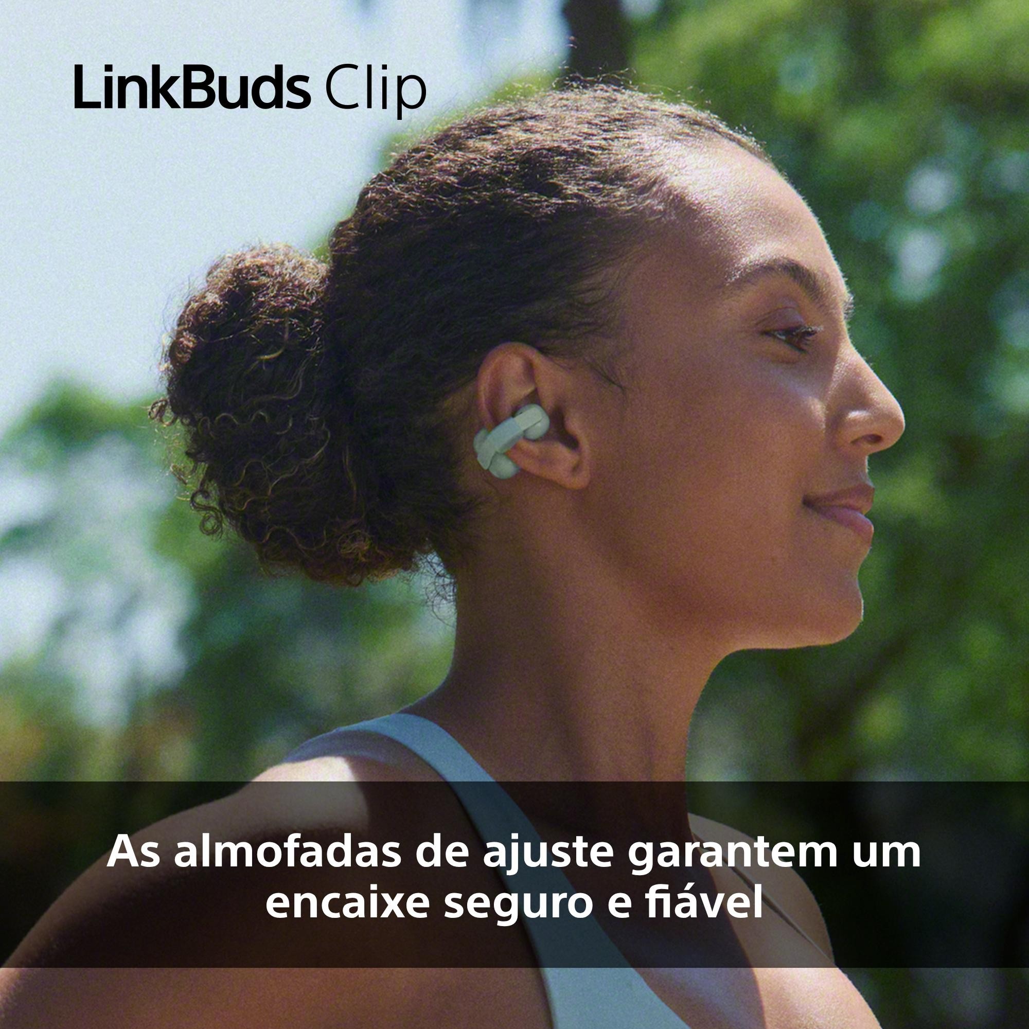 Auriculares sem Fios Sony LinkBuds Clip, Bluetooth, IPX4, 37 Horas de Autonomia Verde-menta-7