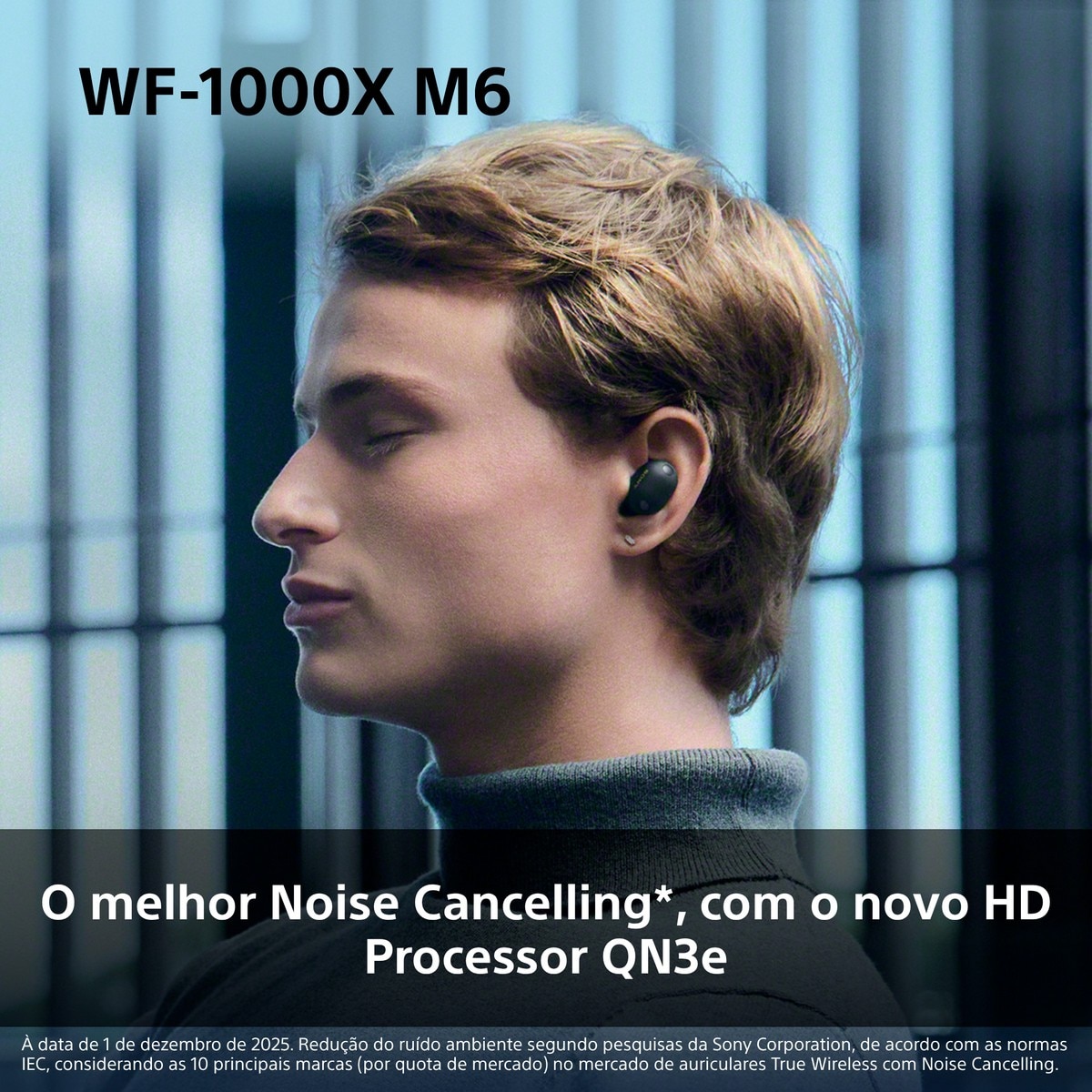 Auriculares True Wireless Sony com Noise Cancelling SONY WF-1000XM6B - Preto Preto-4