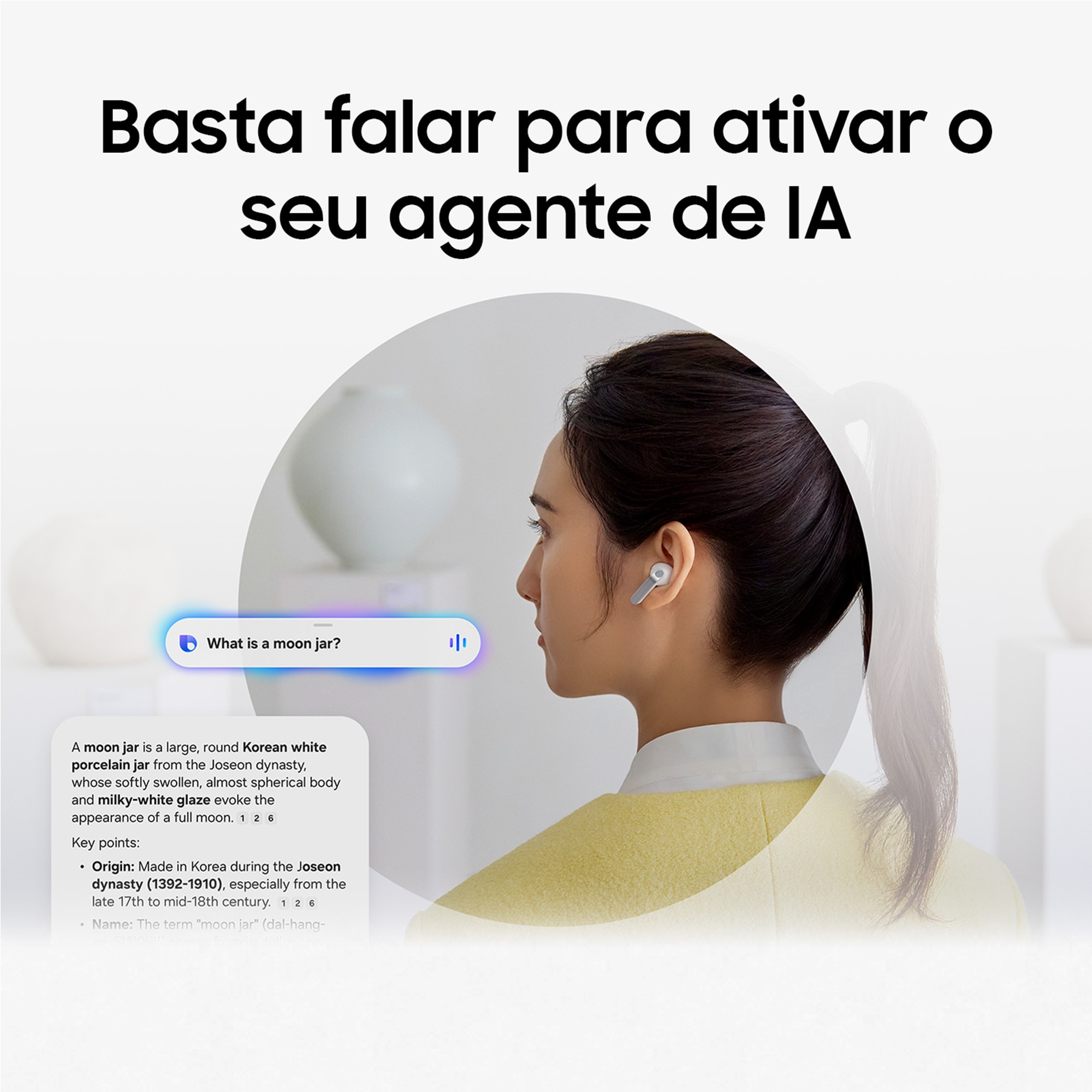 Auriculares True Wireless Samsung Galaxy Buds4 Pro Branco-5