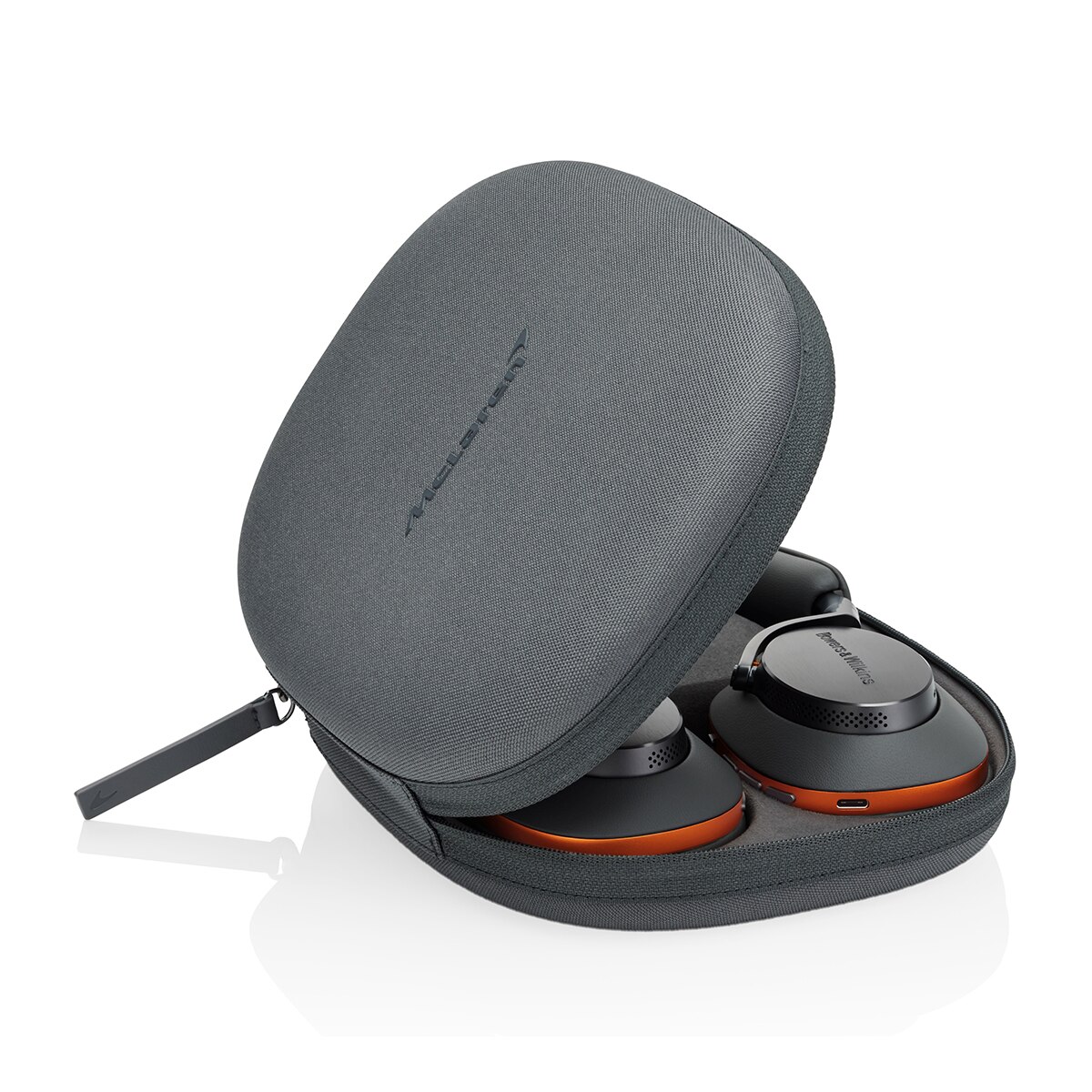 Auscultadores Bluetooth Bowers & Wilkins Px8 Mclaren Edition sem Fios com Cancelamento de Ruído Cinzento / Laranja-8