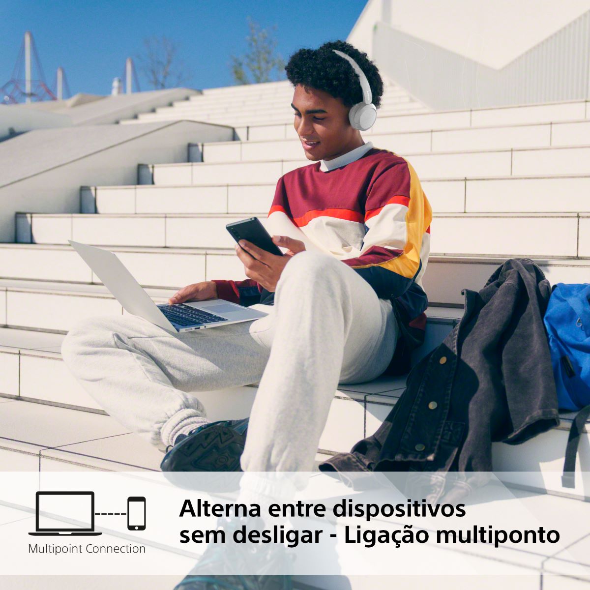 Auscultadores Wireless Sony WH-CH520 Branco-10