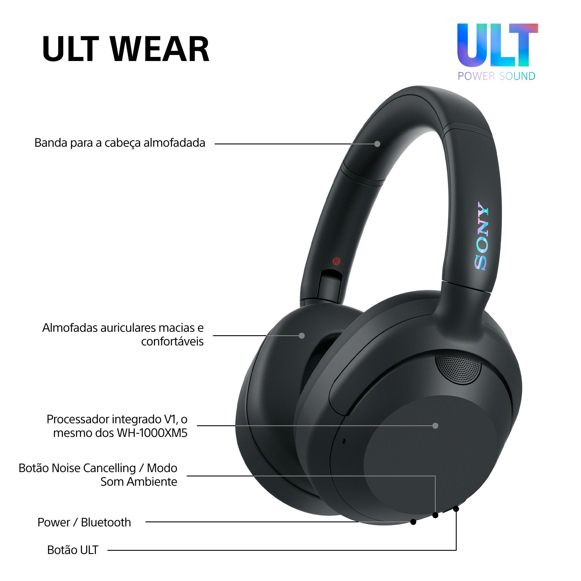 Auscultadores Headband Bluetooth NC Sony ULT WEAR WH-ULT900N Preto-9