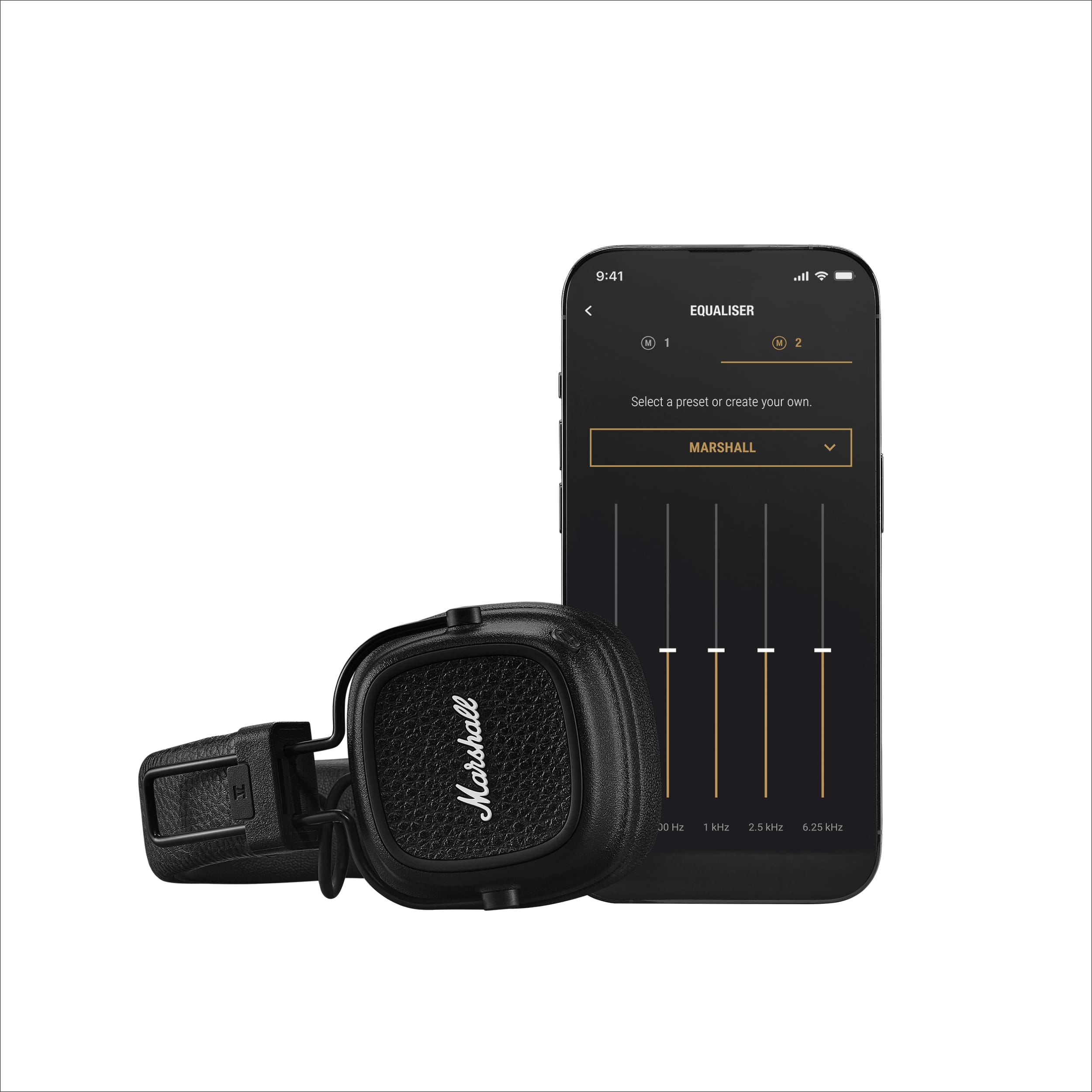 Auscultadores Headphones Marshall Bluetooth Major V - Preto Preto-10