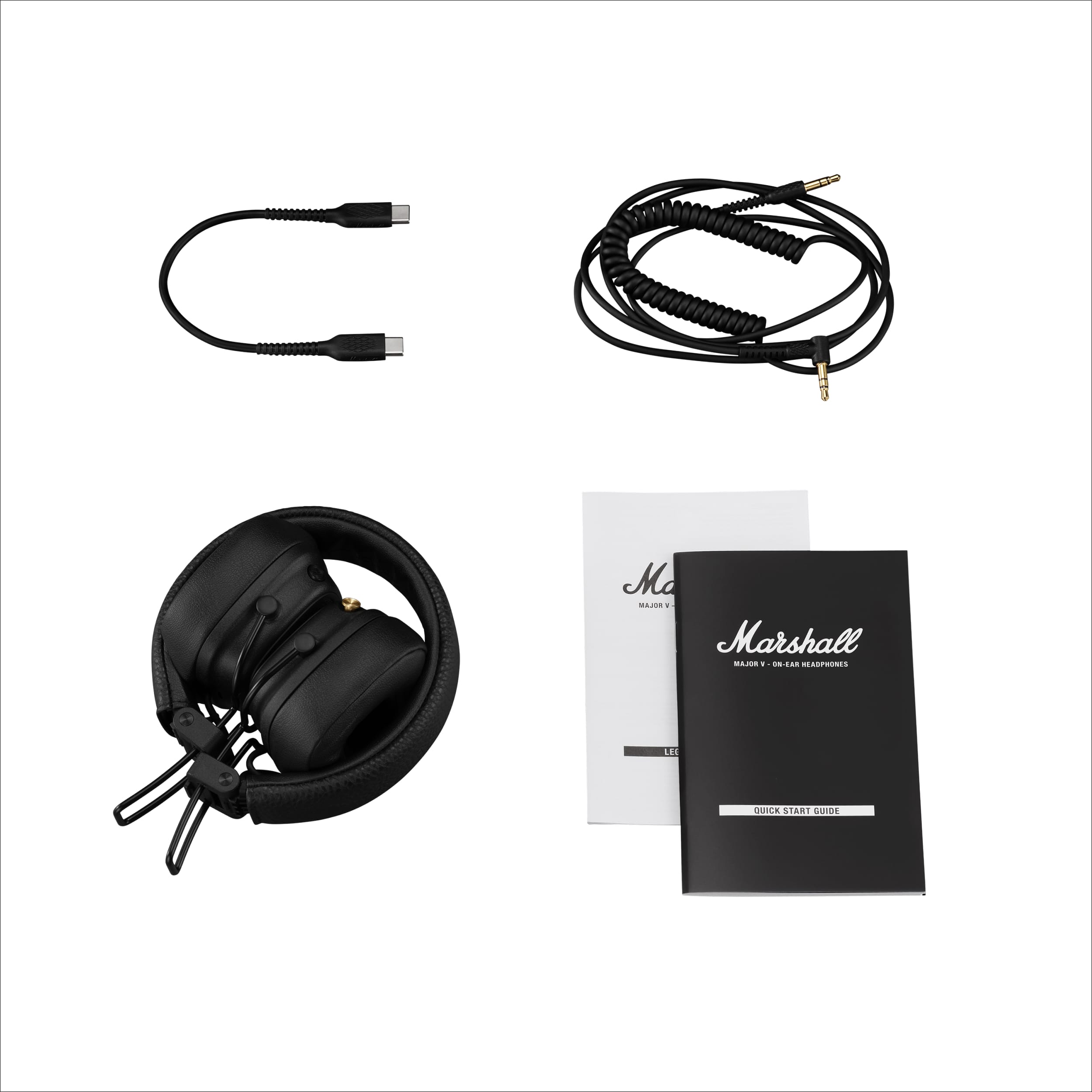 Auscultadores Headphones Marshall Bluetooth Major V - Preto Preto-11