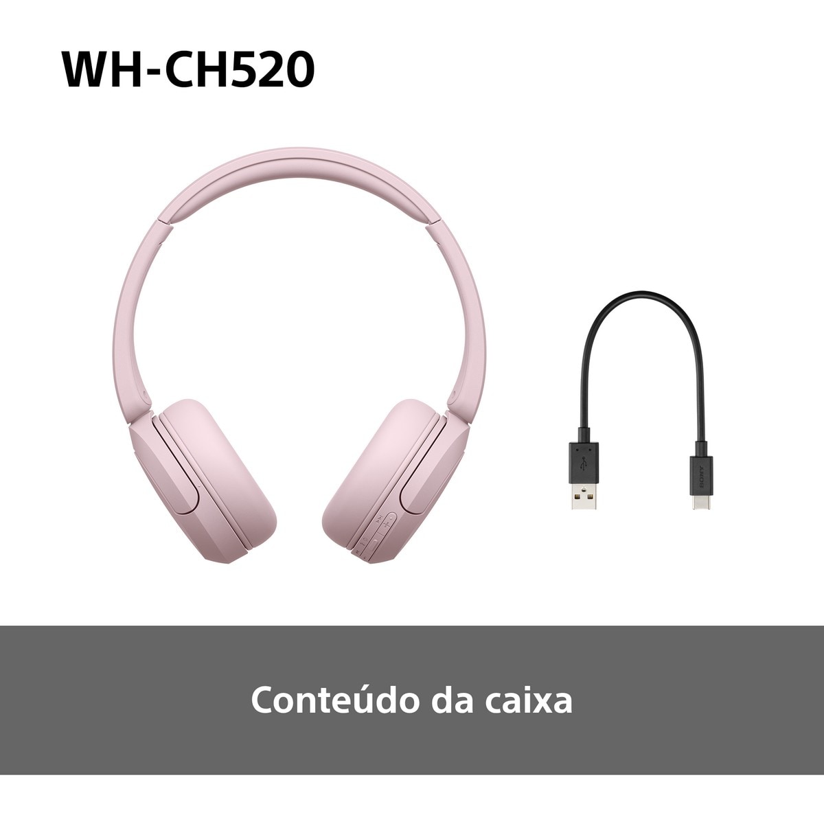 Auscultadores Wireless Sony WH-CH520 Rosa-9