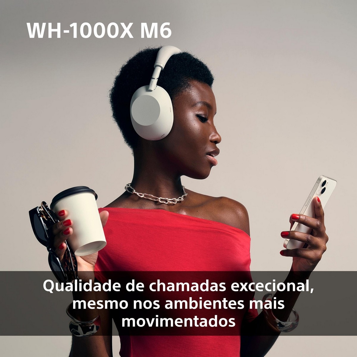 Auscultadores Bluetooth Sony WH-1000XM6, Noise Cancelling Preto-10