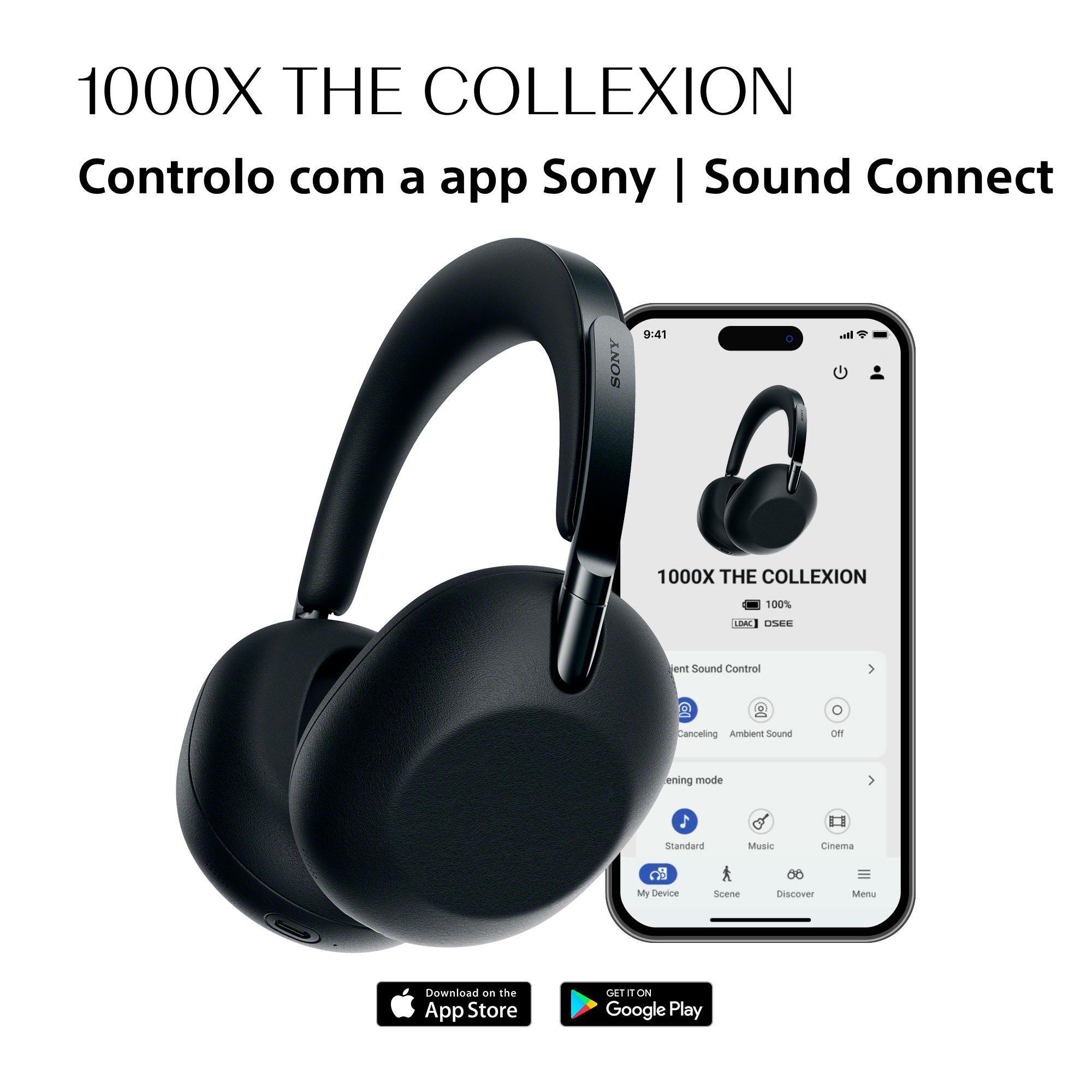 Auscultadores Headband com Noise Cancelling Sony 1000X The Collexion Preto-11