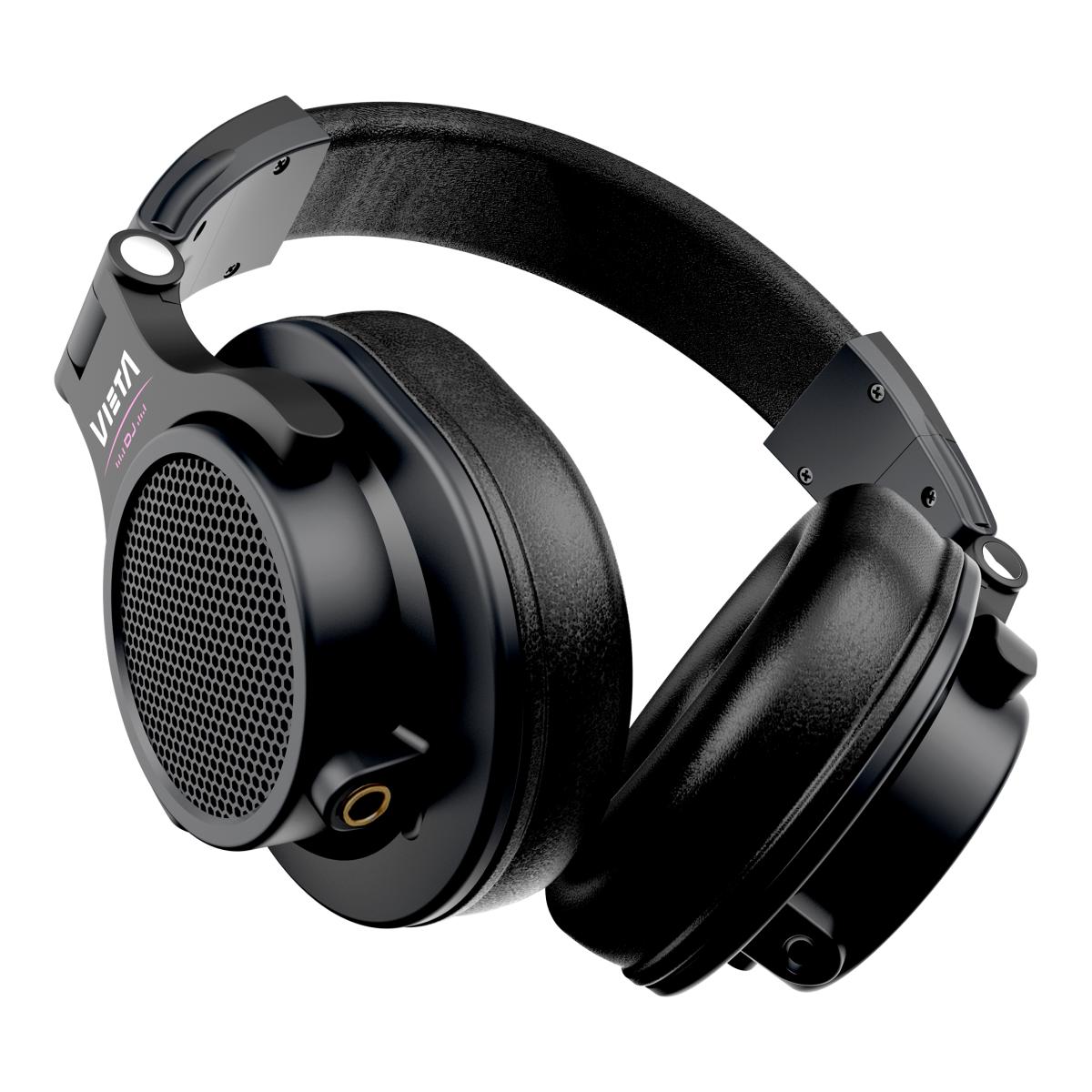 Auscultadores DJ Vieta Pro Halo com Cabo e Isolamento de Som Profissional Preto-4