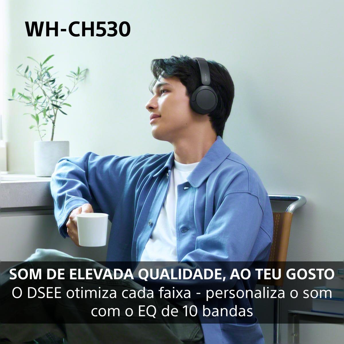 Auscultadores Bluetooth Sony WH-CH530 Verde-5