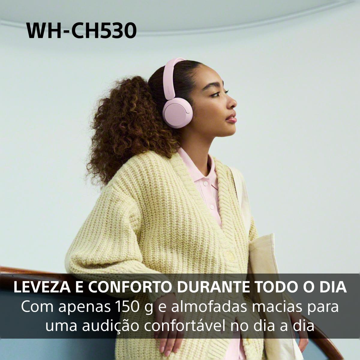 Auscultadores Bluetooth Sony WH-CH530 Rosa-6