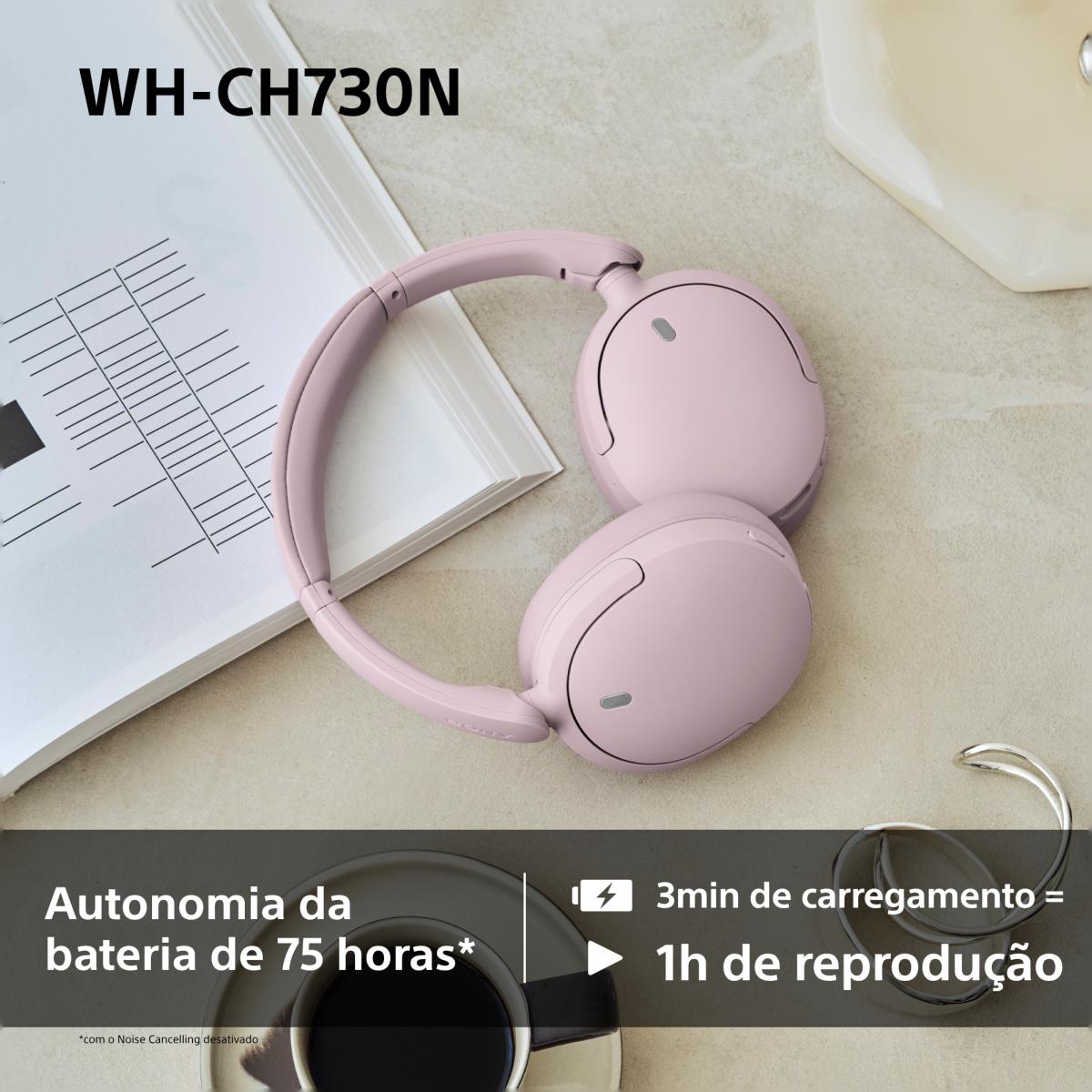 Auscultadores Bluetooth com NC Sony WH-CH730N Rosa-8