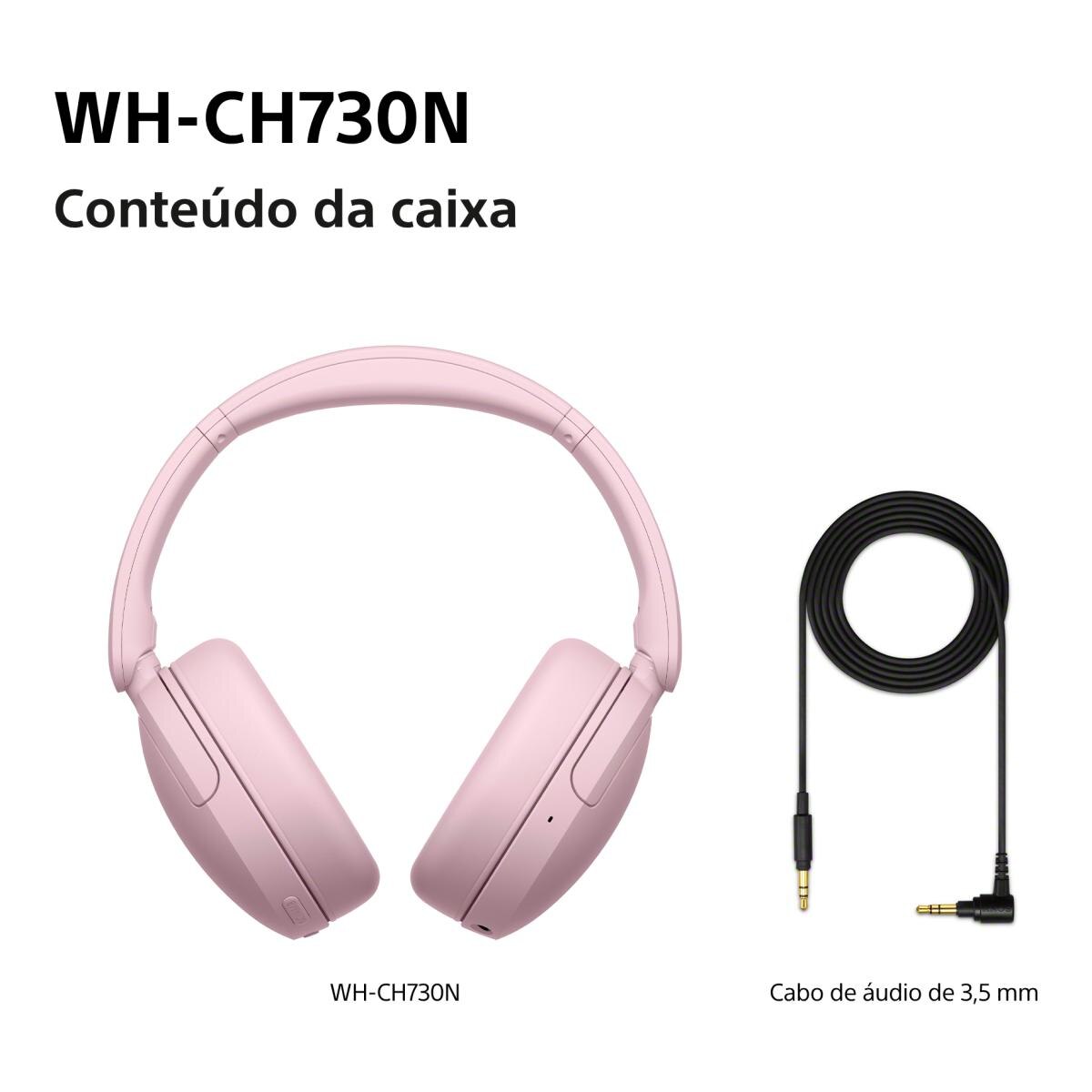 Auscultadores Bluetooth com NC Sony WH-CH730N Rosa-12