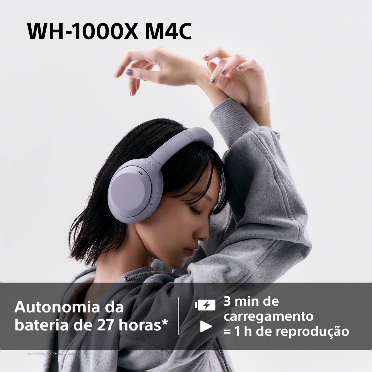 Auscultadores Headband NC Sony WH-1000XM4C Bluetooth, sem Fios, com Cancelamento de Ruído e até 34 h de Bateria Preto-8