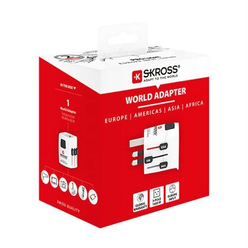Adaptador de Viagem Skross Pro Light Universal c/ Terra 4