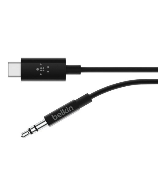 Cabo Belkin USB-C para 3.5 mm Audio, 0.9cm - Preto Preto-1