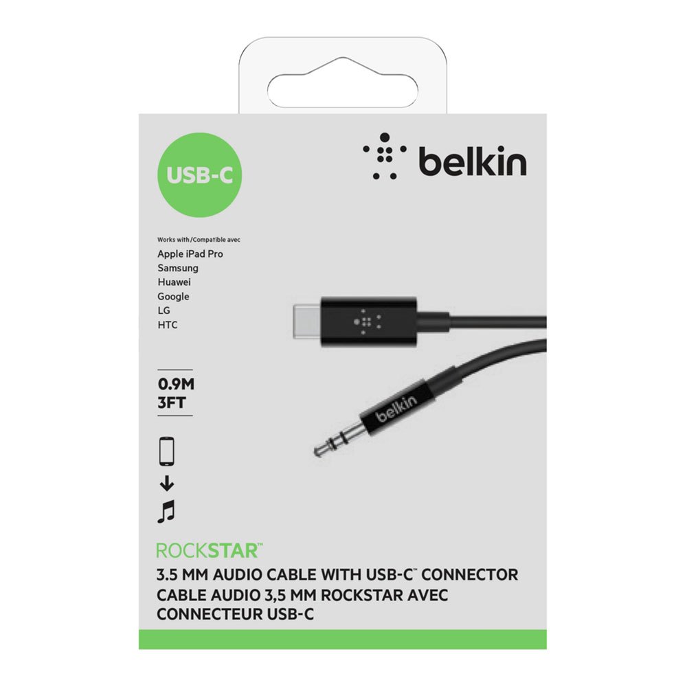 Cabo Belkin USB-C para 3.5 mm Audio, 0.9cm - Preto Preto-6