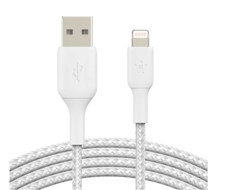 Cabo Trançado Belkin Boost Charge Lightning para USB-A, 1m - Branco Branco-2