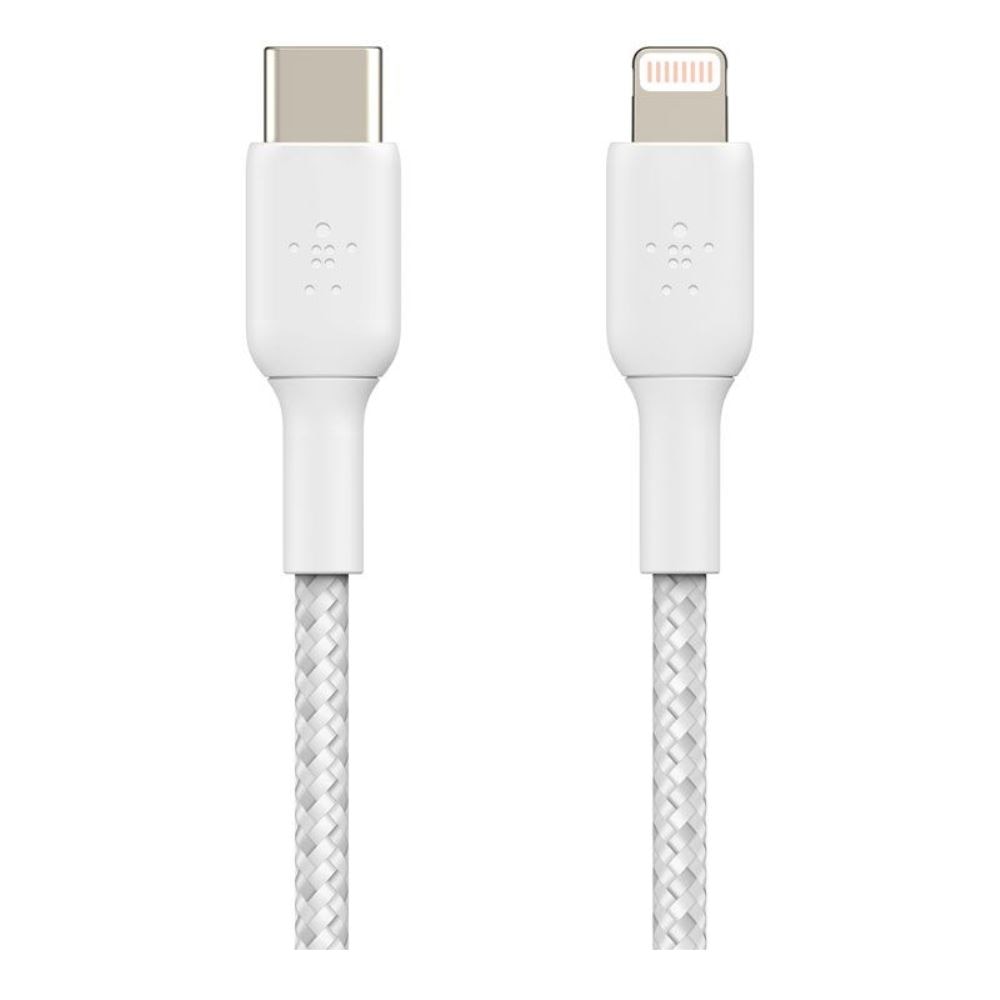 Cabo Trançado Belkin Boost Charge Lightning para USB-C, 1m - Branco Branco-2