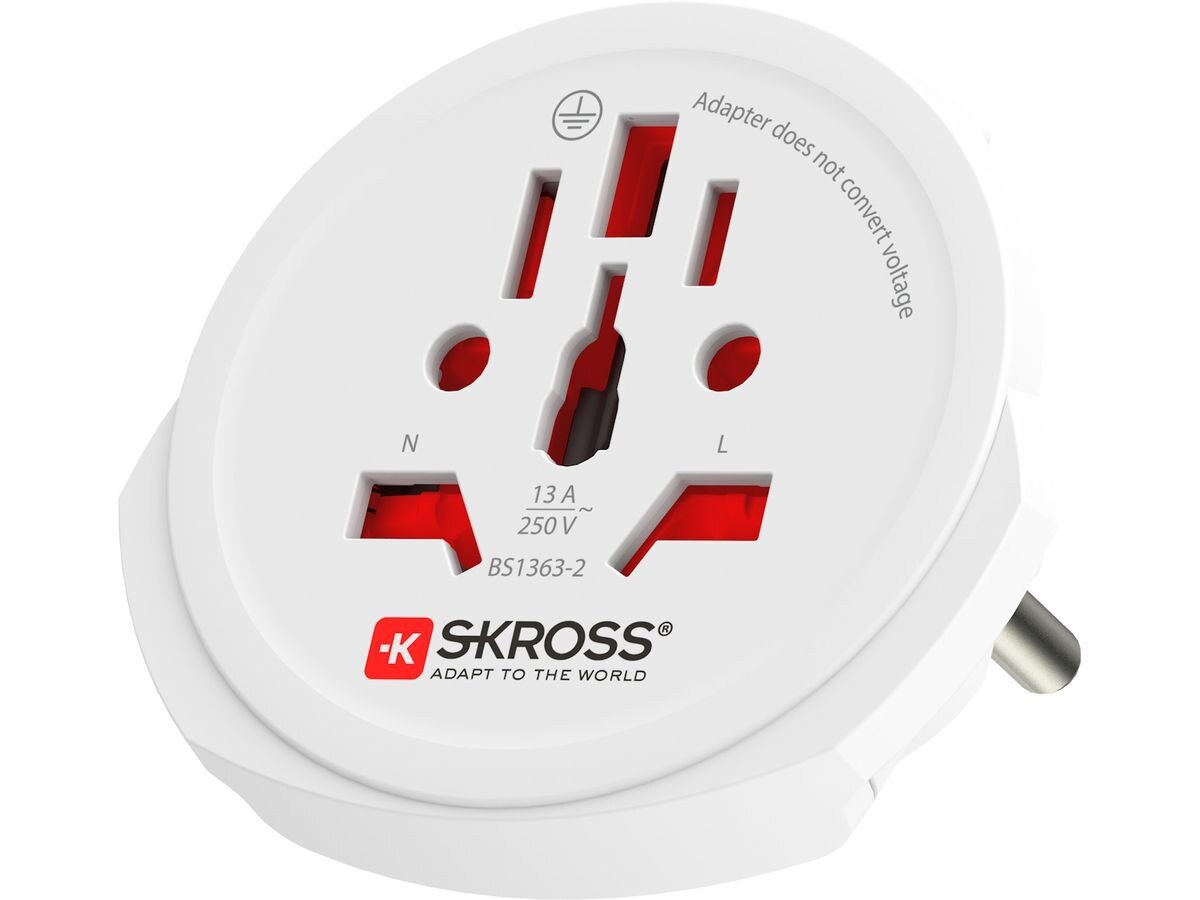 Adaptador SKROSS Europa para o Mundo + adaptador Mundo para a Europa 2