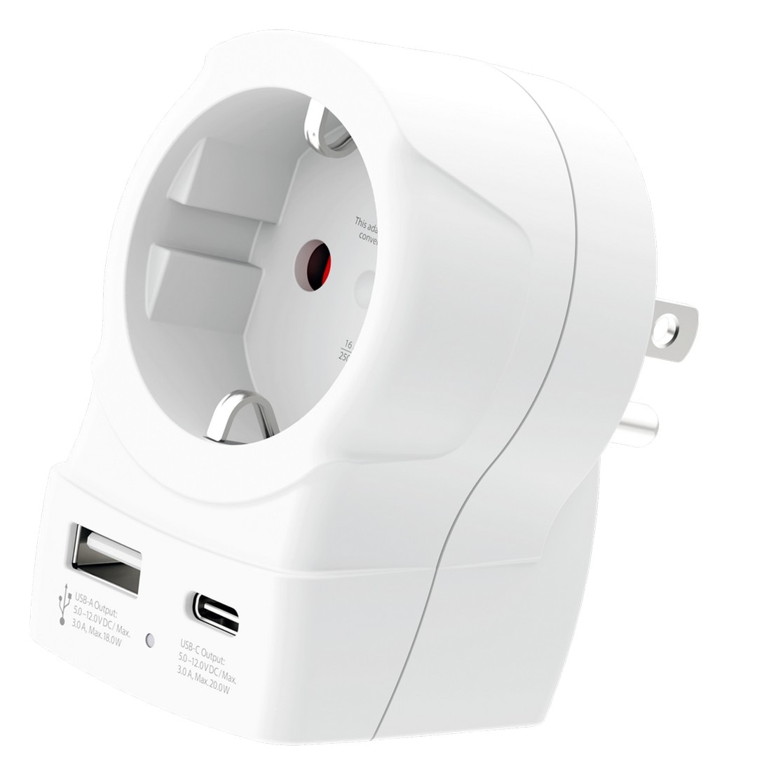 Adaptador Skross Europa para EUA USB AC20PD Branco-3