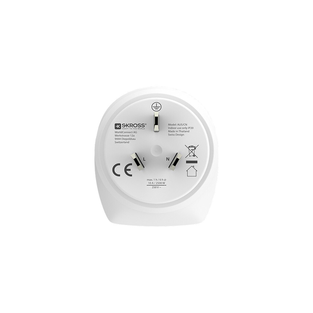 Adaptador Skross Combo World para Austrália / China Branco-4
