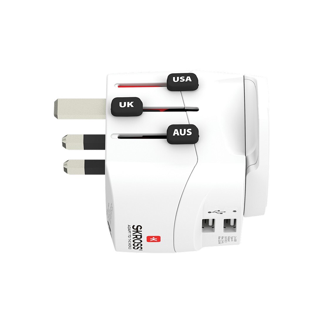 Adaptador Skross Pro Light USB World Branco-2