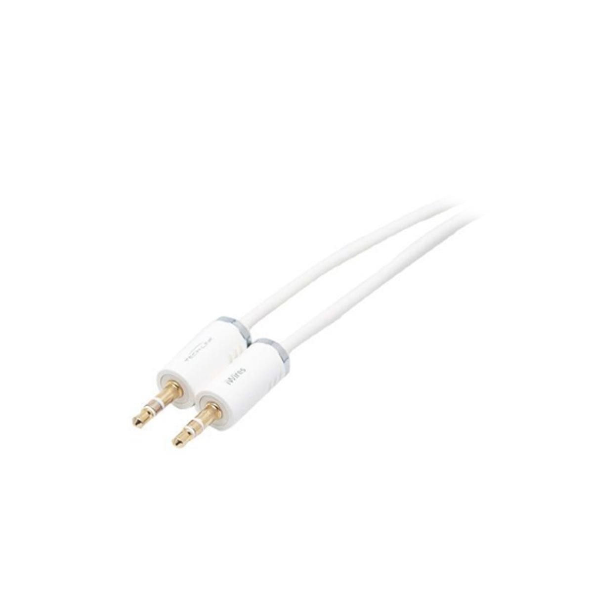 Imagem 0 de Cabo Jack Techlink 3,5mm, 1 metro - Branco