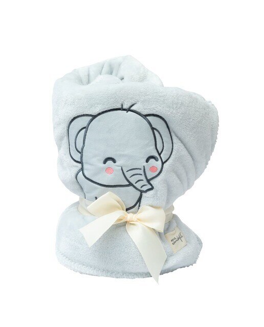 Manta suave para bebé Mr Wonderful: Elefante cinza 1