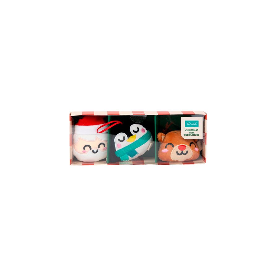 Enfeites de Natal Mr Wonderful para uma árvore de sonho - Pai Natal, pinguim e rena 1