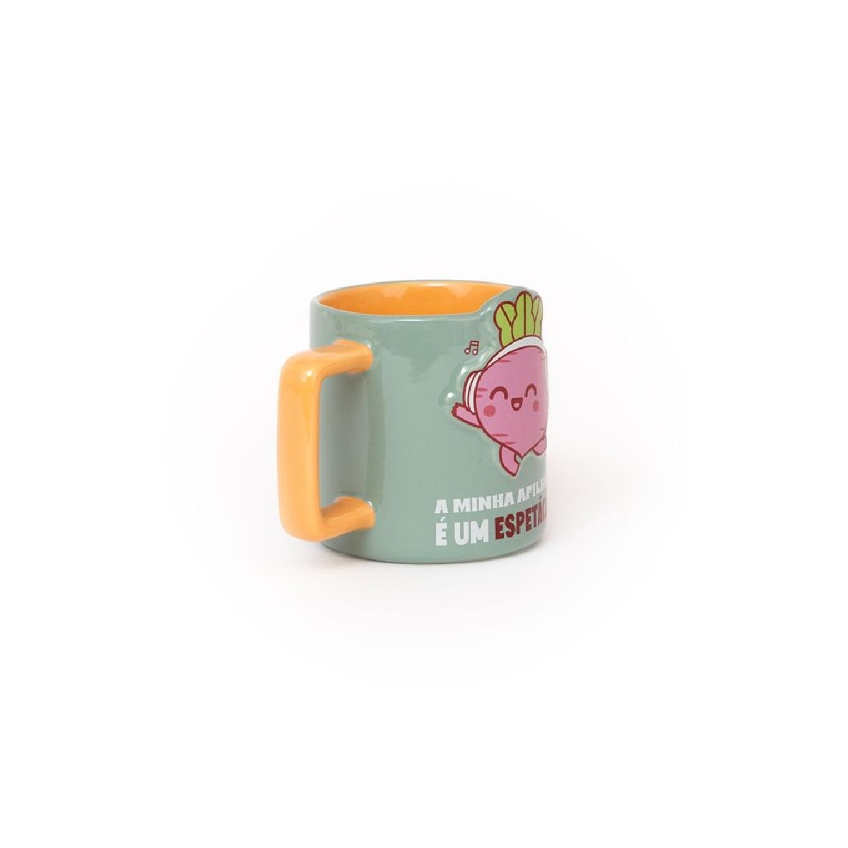Caneca Cerâmica 3D Beterraba - A Minha Afilhada é um Espetáculo 3
