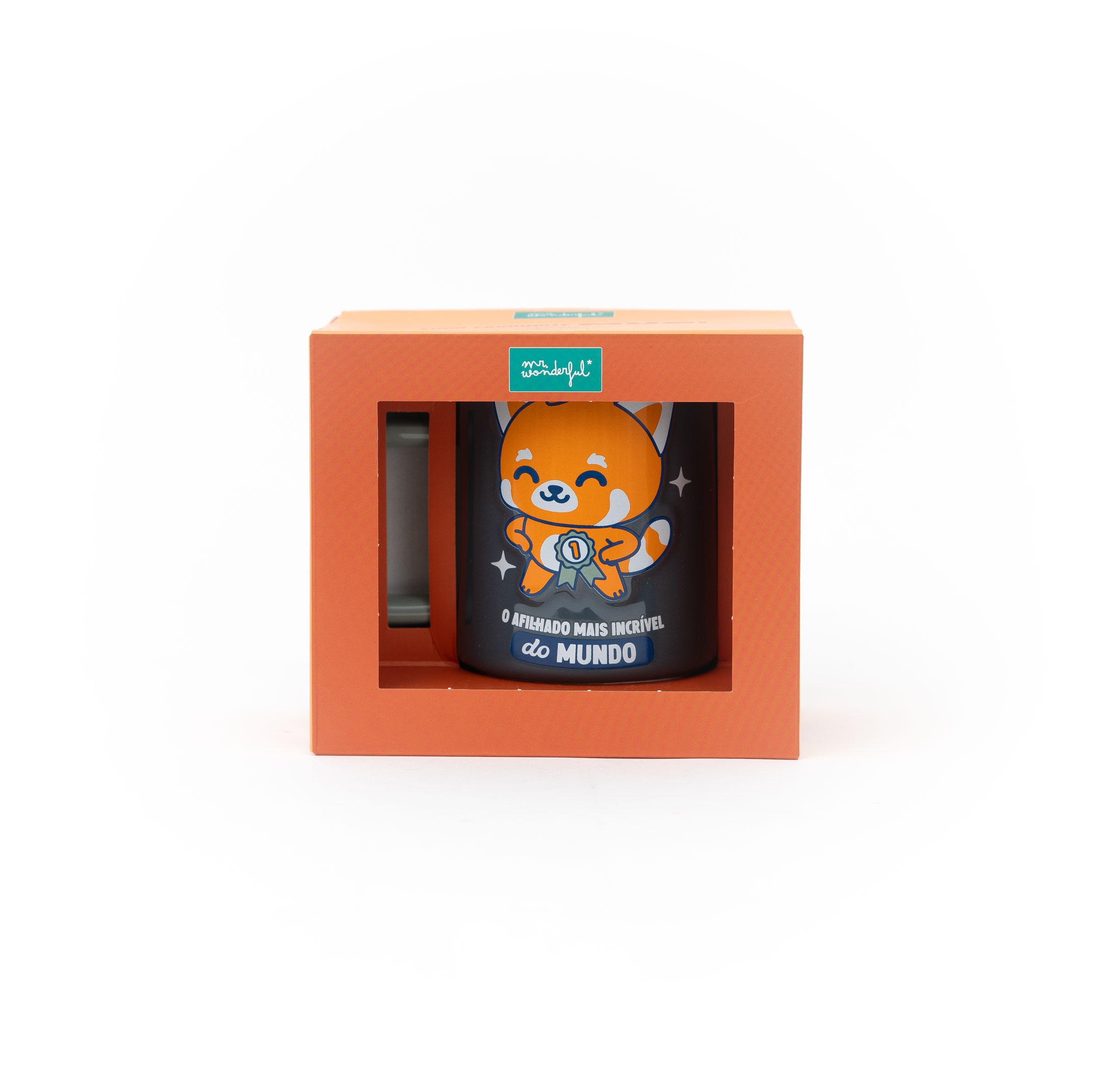 Imagem 0 de Caneca Cerâmica 3D Panda Vermelho - O Afilhado Mais Incrível do Mundo