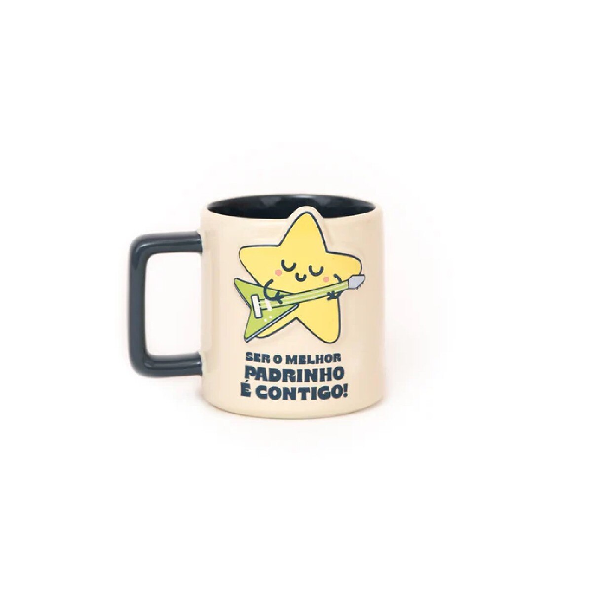 Caneca Cerâmica 3D Estrela - Ser o Melhor Padrinho é Contigo 2